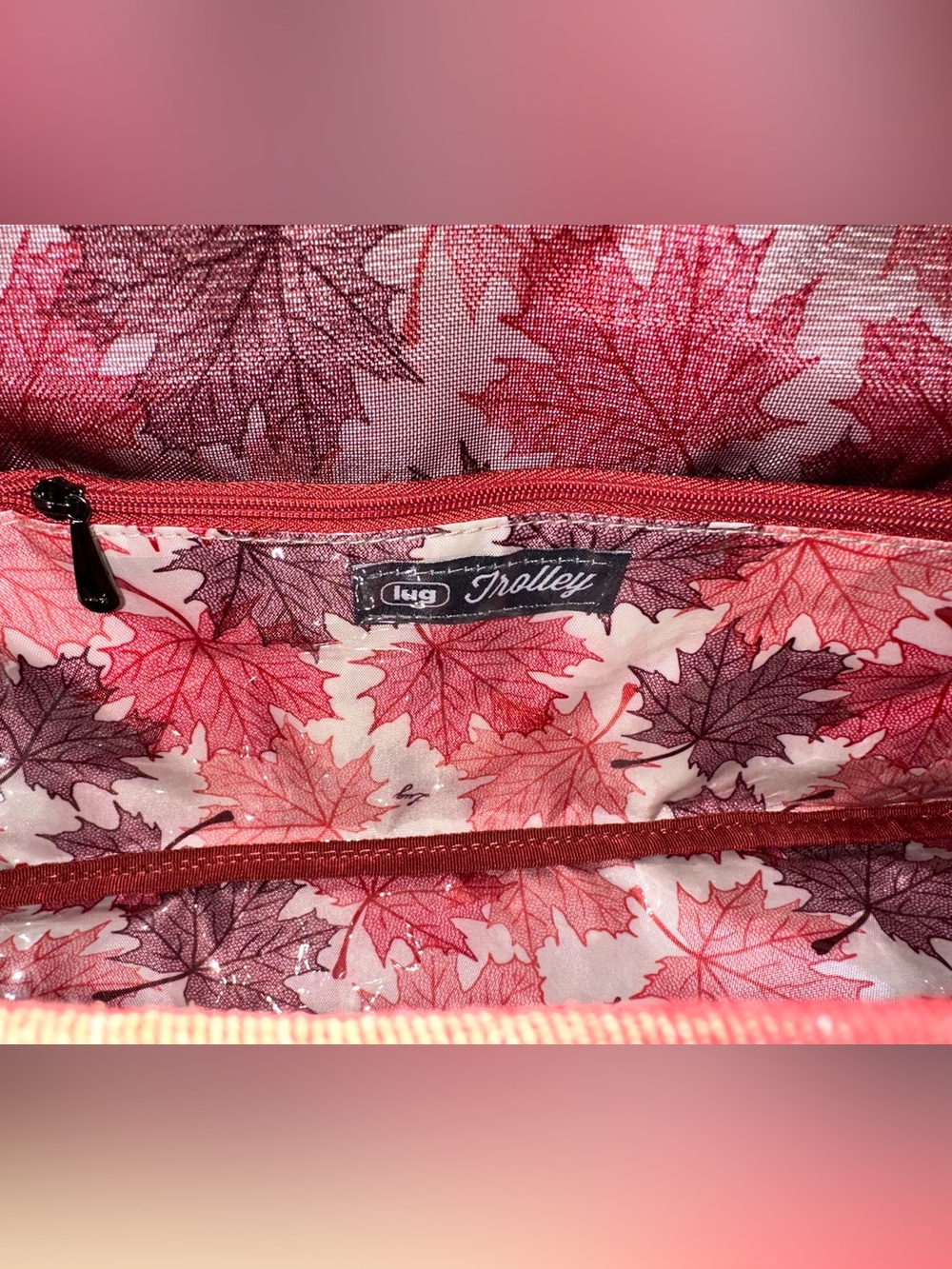 Lug Trolley Cosmetic Travel bag - Rosewood Red - New! - Picture 12 of 13